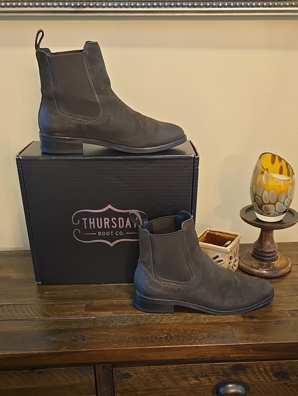 Women's Thursday Boot Co. Duchess Suede Chelsea Boots